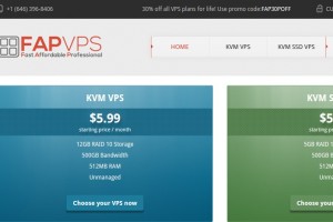 FAPVPS – 特价机 KVM VPS Plan 256MB + 256MB of内存only $18