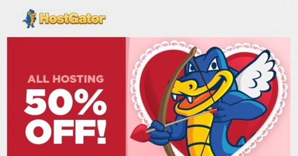 [Valentine's Day 2015] Hostgator - 优惠50% All New Hosting