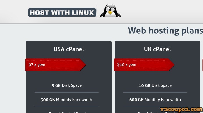 [售罄] HostWithLinux – 特价机 VPS套餐 – 最低 $15每年 for 1GB RAM