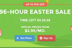 SiteGround – 96 Hour Easter Sale – 最高优惠70% 虚拟主机