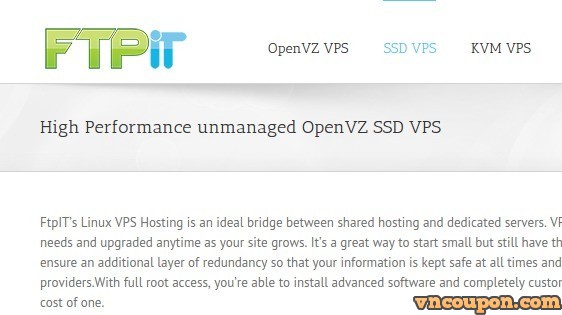 FtpIT -  OpenVZ SSD VPS - 2GB内存+ 4 Cores + 20GB SSD Storage - 5.99 USD per month in 纽约