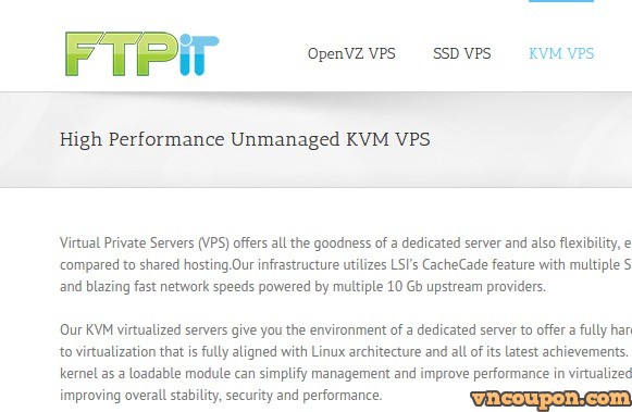 FtpIT 特价机 优惠信息 – KVM VPS 4 cores + 2GB内存only $6 per month in 纽约