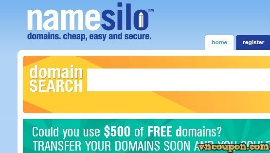 Namesilo - 3.39$ .NET 域名 Registration 优惠券