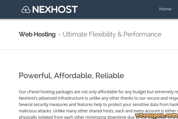 NexHost – cPanel 虚拟主机 最低 $1每月 with DDoS防护 in Seattle