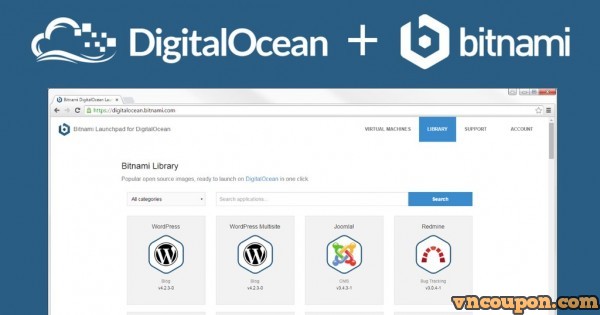 Bitnami Launchpad for DigitalOcean - 免费$20 优惠券 for SSD Cloud VPS