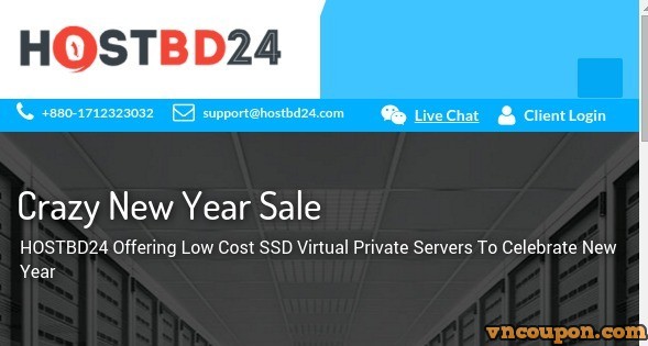 HOSTBD24 - Crazy 提供 VPS 最低 $5每年 - 亚洲优化线路 Network - 免费DDos防护