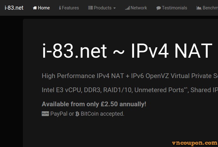 i-83.net – NAT Resource Pools/Bundle offer in 美国, EU,、Asia 最低 $14 USD 年付
