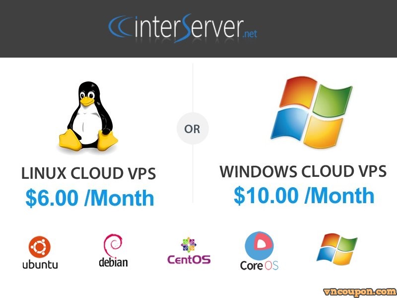 [ 免费Trial VPS ] InterServer – 1GB内存VPS 仅 0.01$ For First Month