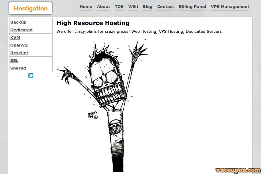 Hostigation – 优惠30% 永久折扣 OpenVZ VPS – 免费DDoS防护 in 洛杉矶