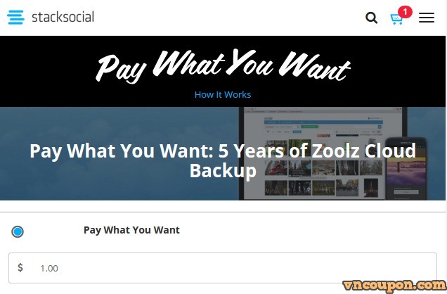 StackSocial – Zoolz Cloud Backup – 100GB backup storage $1 for 5 years