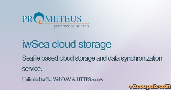 iwSea Cloud Storage - Prometeus's New Service 最低 €29每年 for 200GB Cloud Space - Try 免费for 1 year