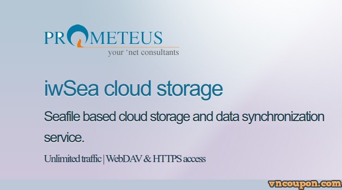 iwSea Cloud Storage – Prometeus’s New Service 最低 €29每年 for 200GB Cloud Space – Try 免费for 1 year