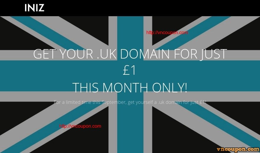 INIZ – Get your .UK 域名 for just 1英镑 for 首年 – No limits