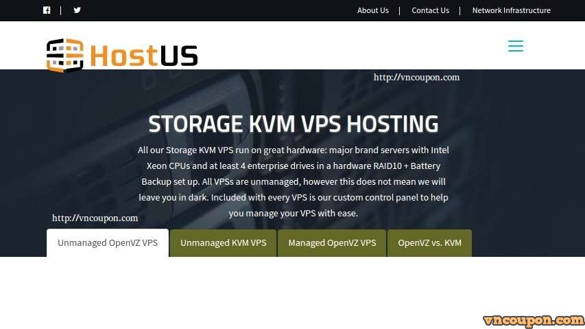 HostUS – Storage KVM VPS 最低 $10每季度or $33每年