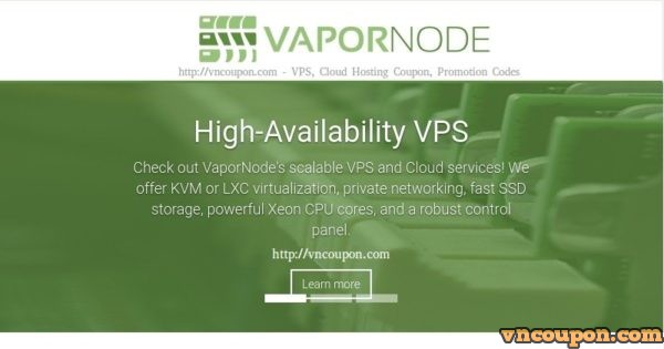 VaporNode - 特价机 2GB内存OpenVZ, LXC、KVM VPS 最低 $5每月 in Tampa Florida