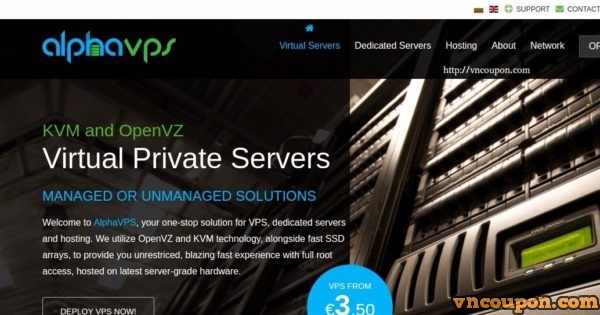 AlphaVPS - VPS specials with huge折扣 最低 15EUR每年