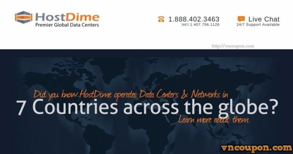 HostDime 优惠券 - 优惠15% Managed 独服 & Managed 云服务器