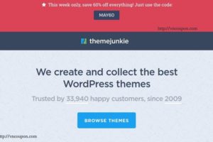 Theme Junkie 优惠券 For Holiday 2017 – 优惠60% All WordPress Themes (Last chance)