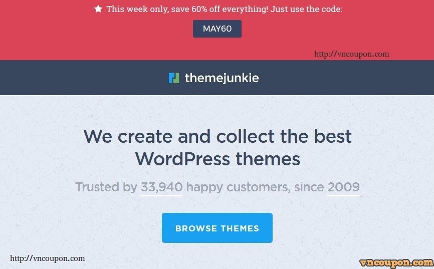 Theme Junkie 优惠券 For Holiday 2017 – 优惠60% All WordPress Themes (Last chance)