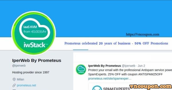 Prometeus celebrated 20 years of business - two new services、an 优惠50% Exclusive 优惠信息