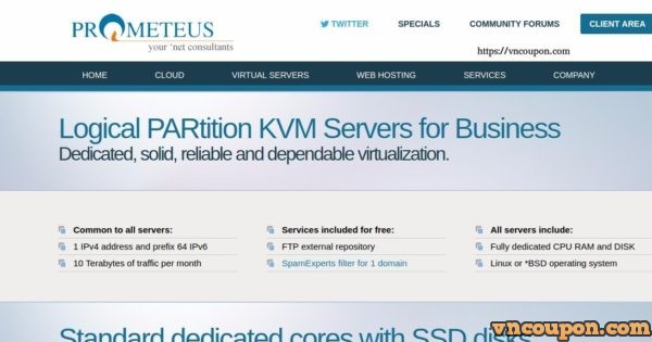 Prometeus LPAR - KVM Servers Dedicated CPU for Business 最低 €8每月  - Price reduction 最高优惠30% in Netherlands