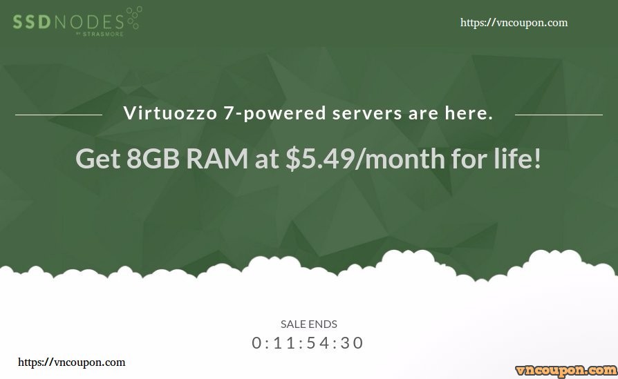 SSD Nodes – Virtuozzo 7-Powered Servers – Get 8GB内存at $5.49每月 for life! Full Docker support