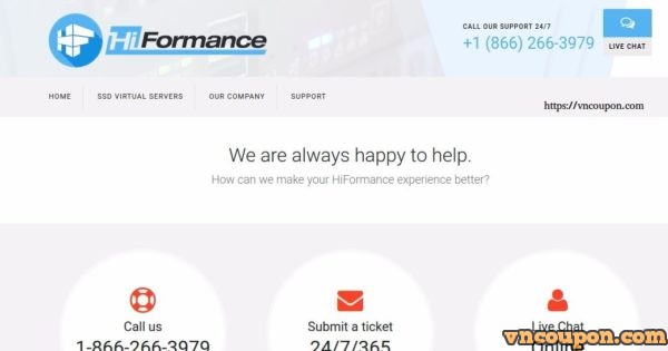[Lunar New Year 2018] HiFormance 特价机 VPS 提供 最低 $7.5每年