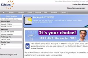 EUserv.com offer BackupHD 1T SE2017 – 1TB Cloud Storage 【免费】