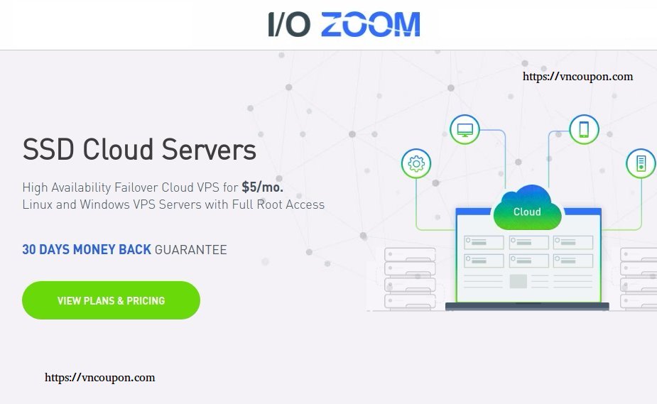 IO Zoom – 1 GB内存Cloud VPS 仅 $5每月 – High Availability、Automatic Failover