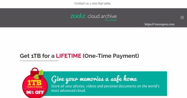 Zoolz - Get 1TB Cloud Storage for a LIFETIME (优惠96%)