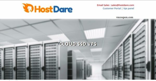 HostDare - 75% 一次性折扣 - 1GB内存VPS 仅 $0.5每月