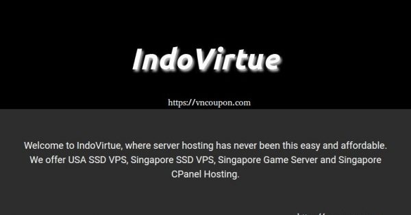 IndoVirtue - Singapore SSD VPS 最低 $5每月 - 特价机 Budget Singapore VPS 仅 $24每年