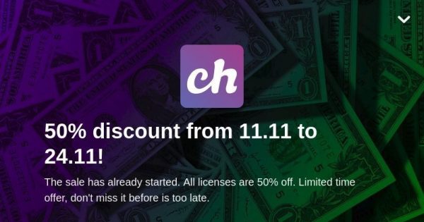 [11.11 Deals] Chevereto License - 50%折扣 最低 11.11 to 黑色星期五