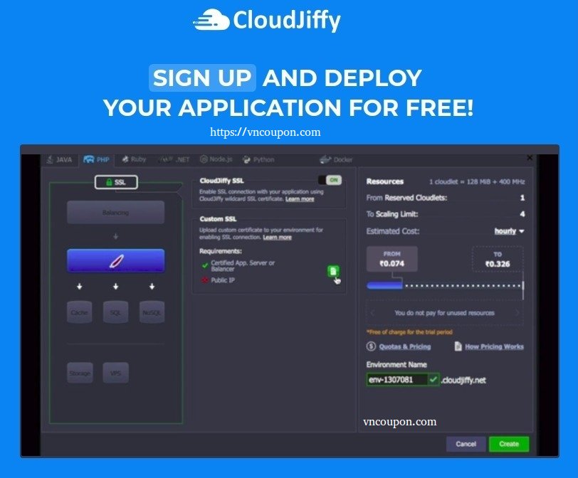 CloudJiffy – VPS Cloud Platform For Developers – 14 day trial free