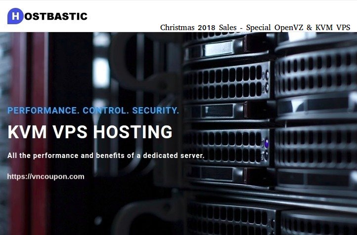 [Christmas 2018] HostBastic – 特价机 KVM & OpenVZ 最低 $2.99每月