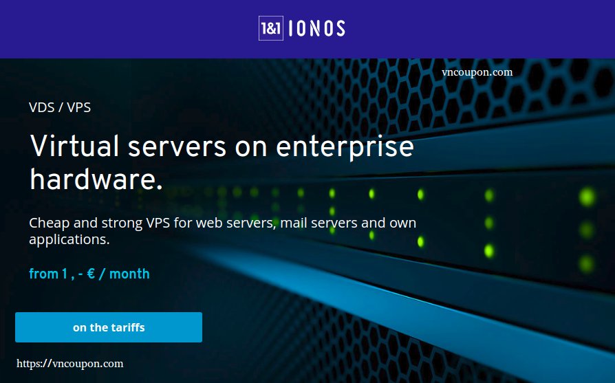1&1 IONOS – vServer 最低 €1每月 in 德国& 美国