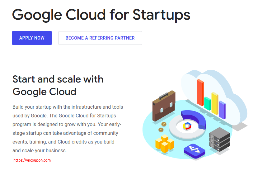Get 最高$100,000 worth of Google Cloud Platform credit for your startup