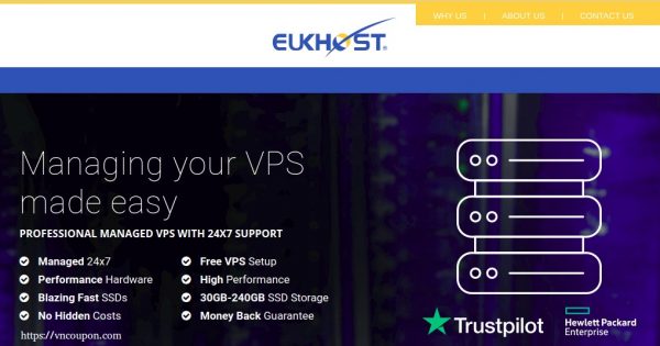 eUKhost – Managed VPS 最低 $12每月 – Hot deals today GET 优惠50%!