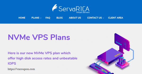 ServaRICA - 6GB内存& 80GB NVMe VPS 仅 $7每月