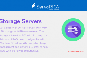 ServaRICA – 大硬盘 VPS With 1.5TB 硬盘容量 & 无限 流量 仅 $7每月