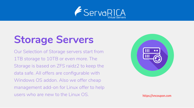 ServaRICA – 大硬盘 VPS With 1.5TB 硬盘容量 & 无限 流量 仅 $7每月