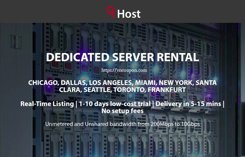 GTHost – Save off 30% on Instant 独服 in 11位置