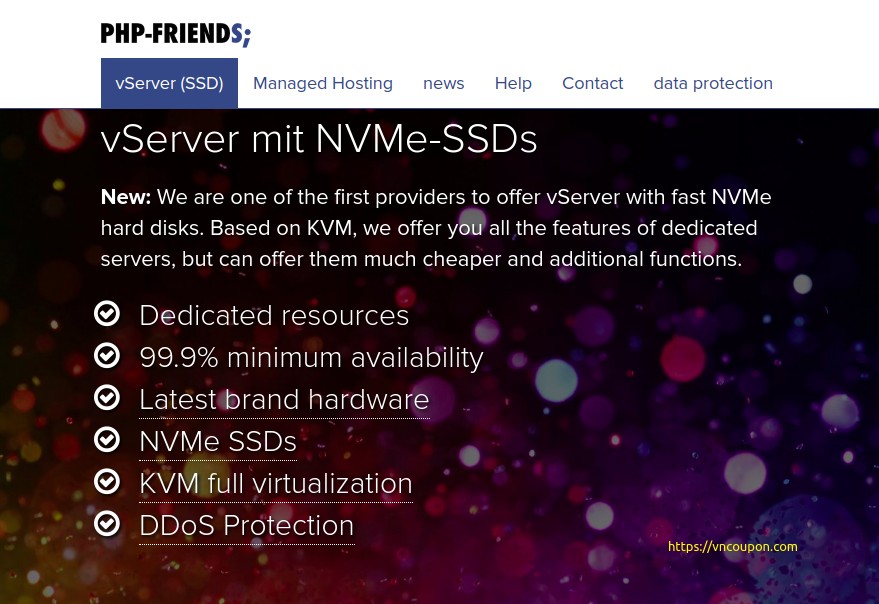 PHP-Friends – vServer Schnupperspecial 2019 – 6 GB内存only $4每月