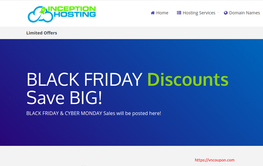 Inception Hosting 黑色星期五 2020 – UK/London KVM (NVMe) deals 优惠50% + extra disk + 免费DA