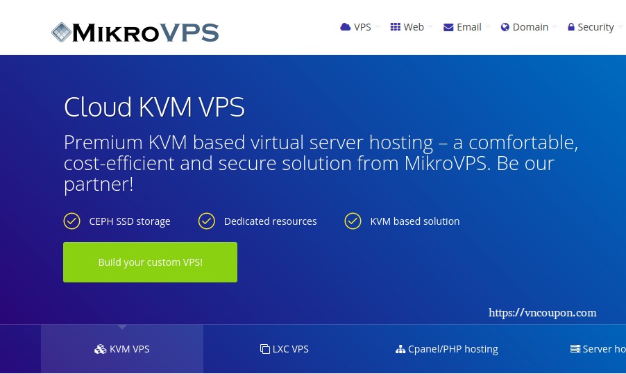 MikroVPS – Cloud KVM VPS with DMCA free
