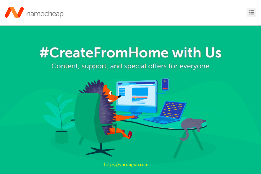 [#CreateFromHome] Namecheap – 节省 优惠98% 域名 (.COM 仅 $5.88每年)- 优惠99% Hosting