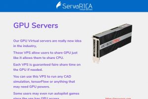 ServaRICA – GPU VPS 提供 最低 $15每月 with AMD FirePro GPUs & NVMe SSD