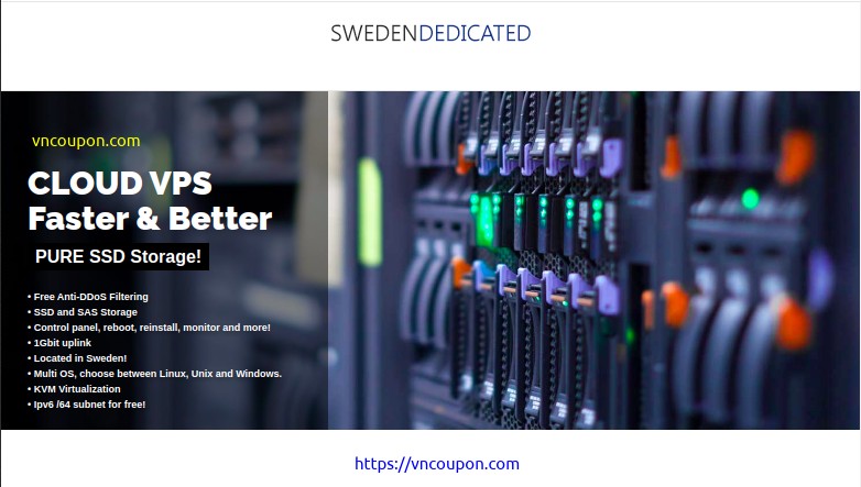 Sweden Dedicated – Promo KVM VPS 仅 €2.5每月! Stockholm Location