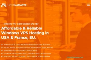 HostNamaste – KVM & OpenVZ 7 年付 VPS Promo 最低 $36每年 in 美国, France, Canada