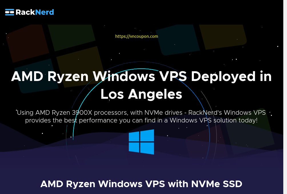 RackNerd – 优惠30% AMD Ryzen Windows VPS with NVMe SSD 最低 $19.31每月